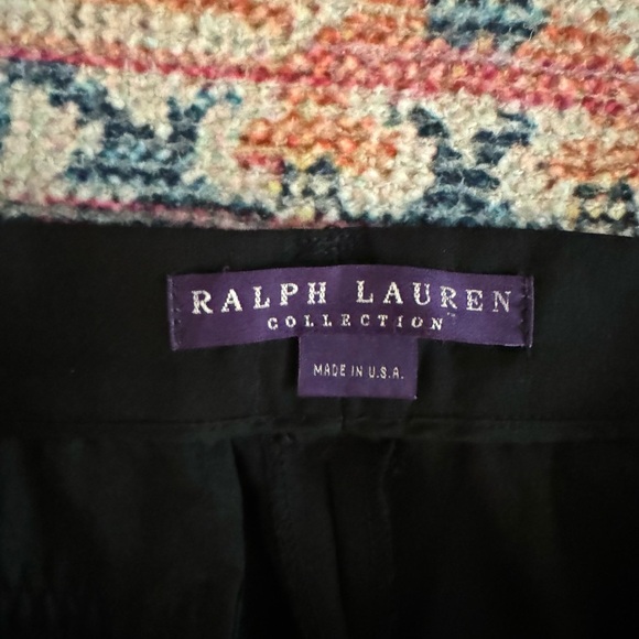 EUC Ralph Lauren Collection Purple label wool blend straight leg pants in black - Picture 3 of 5